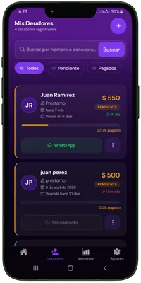 Perfiles organizados en Ctrl Deudores