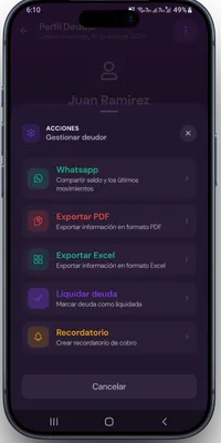 Perfiles organizados en Ctrl Deudores