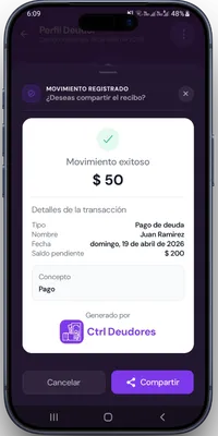 Perfiles organizados en Ctrl Deudores